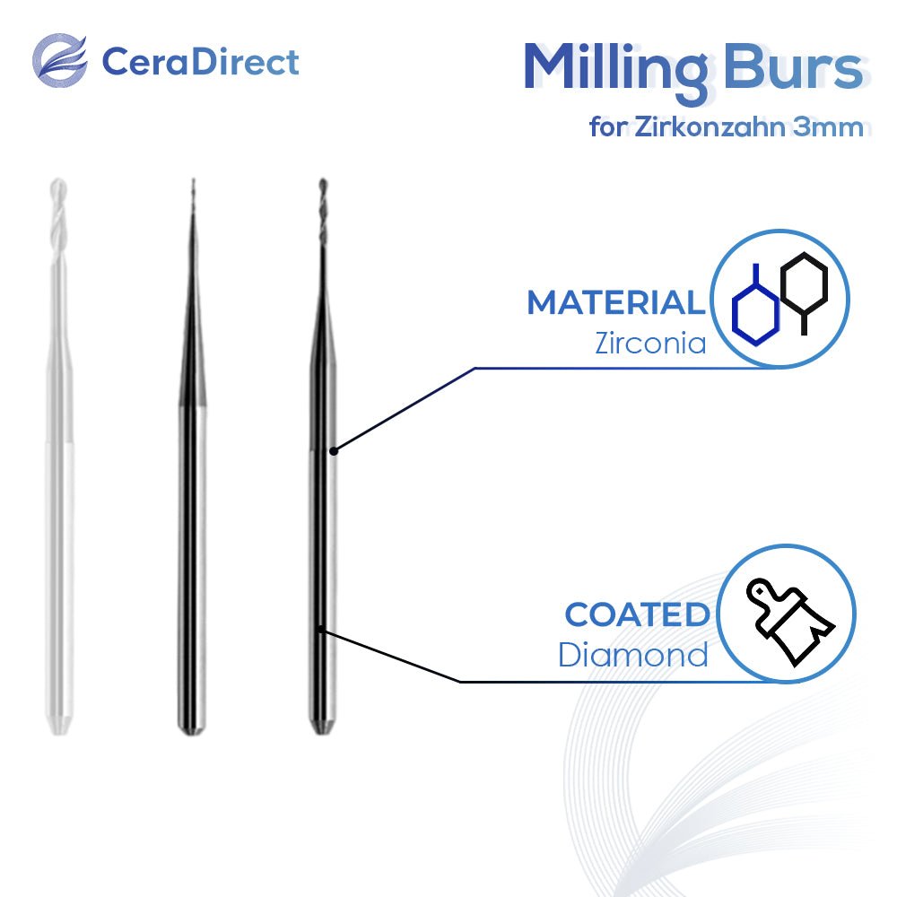 Milling Burs——Zirkonzahn(3mm)Milling Machine - CeraDirect