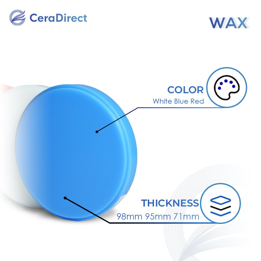 WAX Block—White/Red/Blue(8 pieces) - CeraDirect