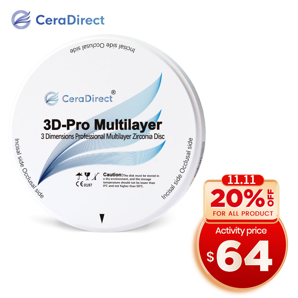 3D Pro—Multilayer Zirconia Disc Open System (98mm)A/B