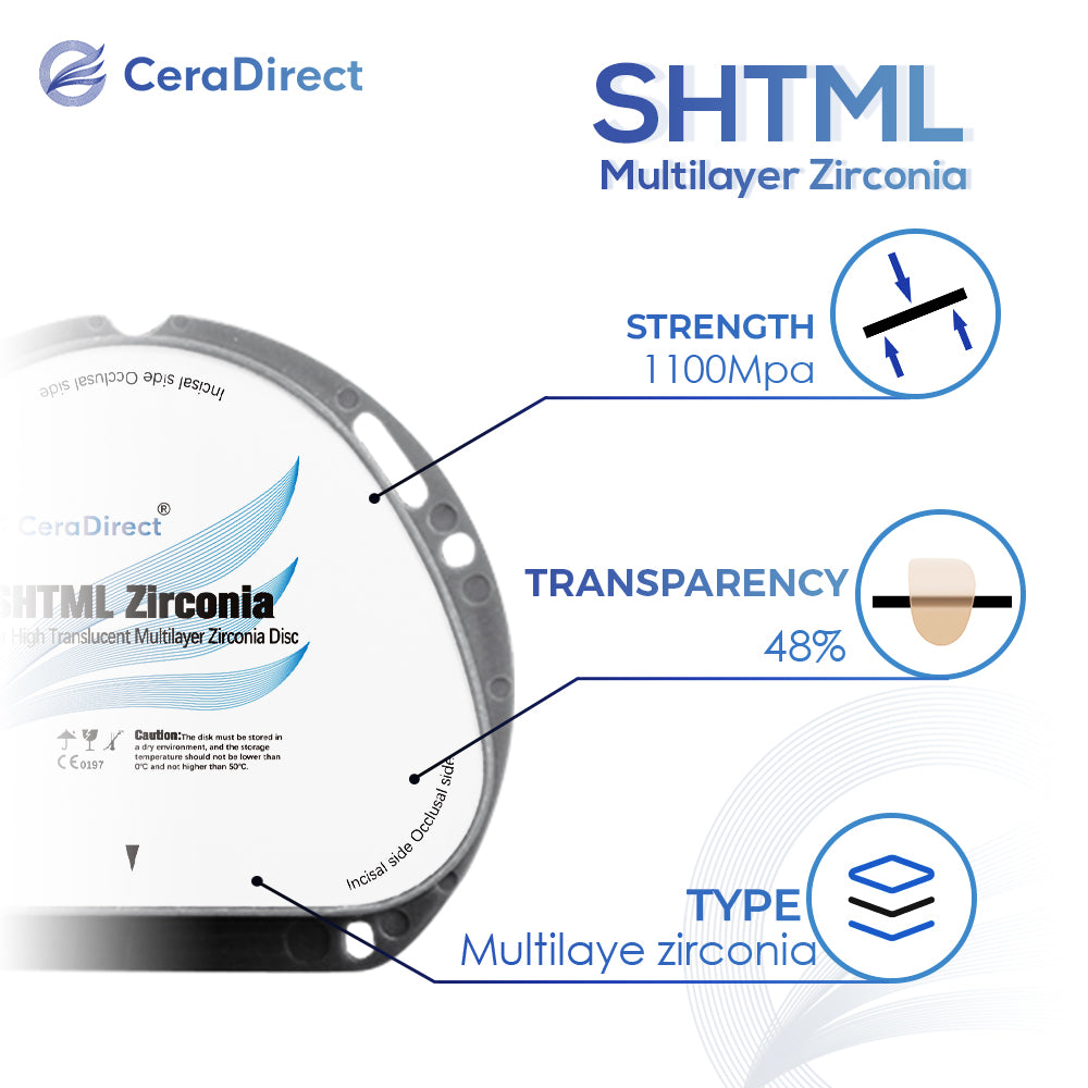 SHT+Multilayer— Multilayer Zirconia Disc AG System (71mm)