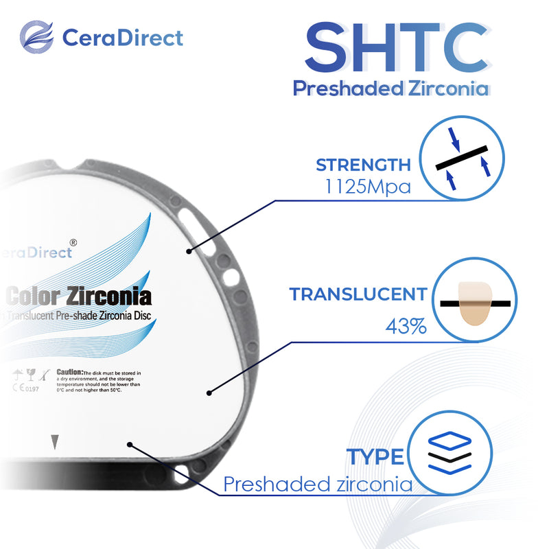SHT+Color — Système Zirconia Disc AG pré-ombré (71 mm)