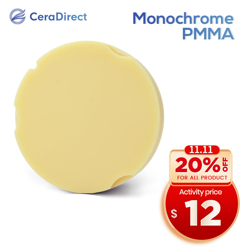 Monochrome PMMA Disc—Zirkonzahn System (95mm) 25mm