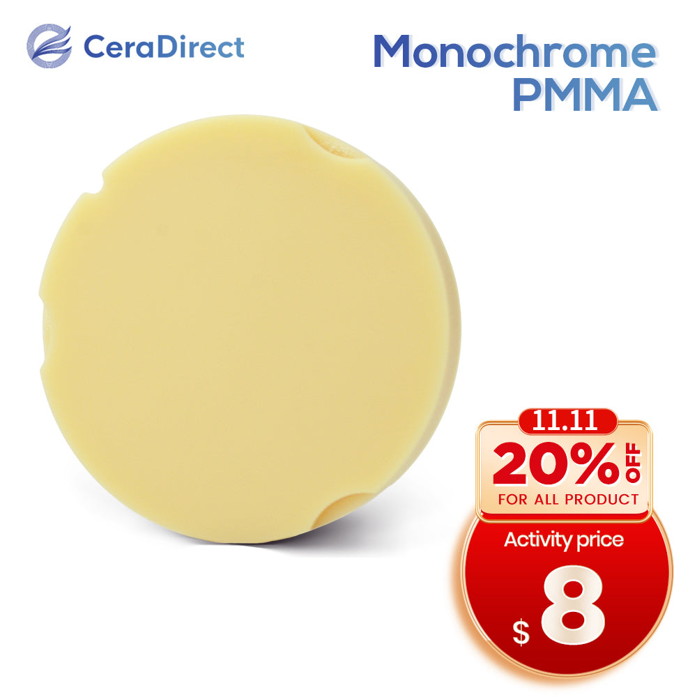 Monochrome  PMMA Disc—Zirkonzahn System (95mm) 16mm,20mm