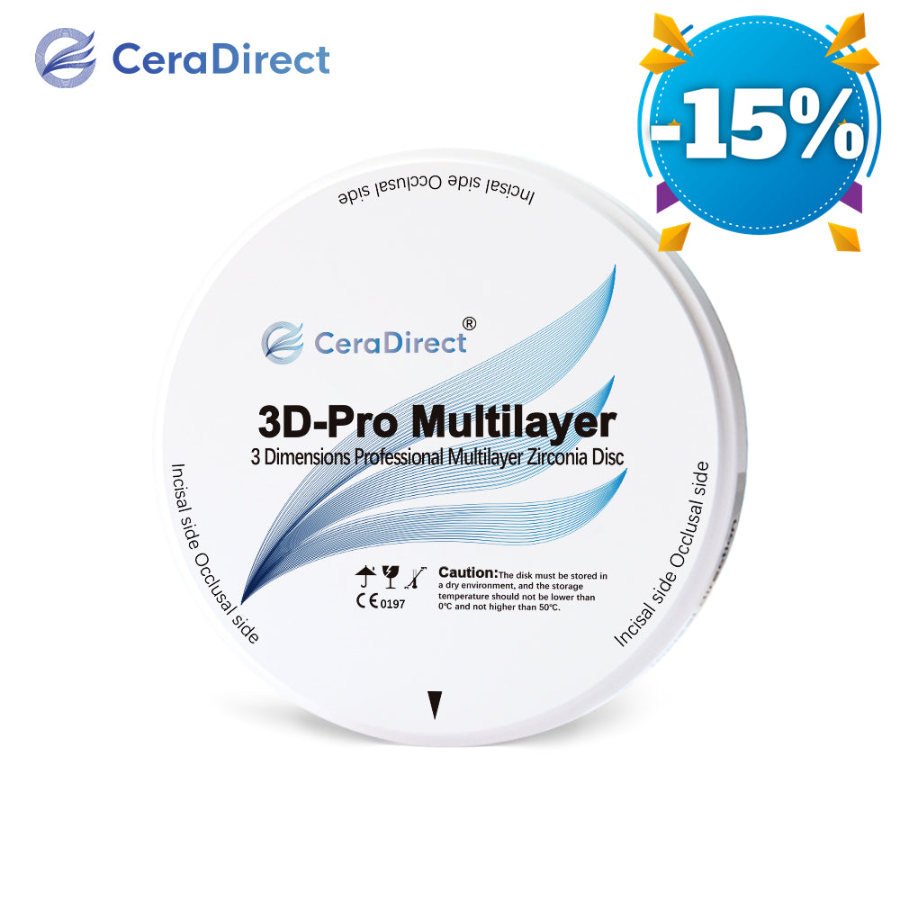 Sistema aberto de disco de zircônia 3D Pro-Multilayer (98 mm) A1-B4