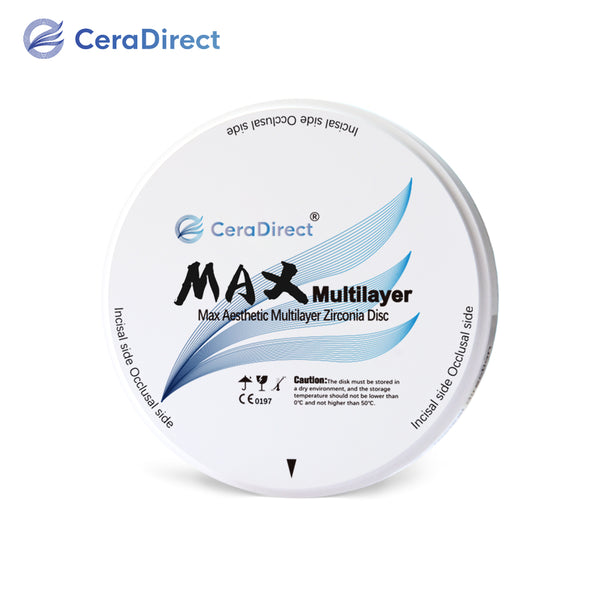 MAX—Sistema abierto de disco de zirconio multicapa (98 mm)