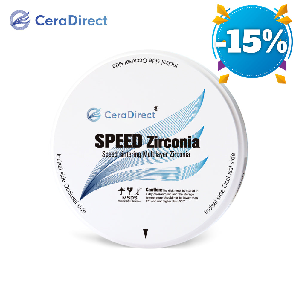 Speed ​​Zirconia——Sistema abierto de disco de circonio multicapa de sinterización súper rápida (98 mm)