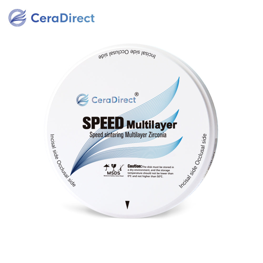 Speed Zirconia--Sistema aberto de disco de zircônia multicamada de sinterização rápida (98 mm)