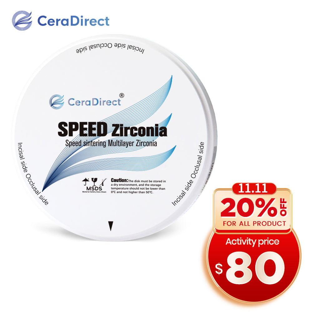 Speed Zirconia--Sistema aberto de disco de zircônia multicamada de sinterização rápida (98 mm)