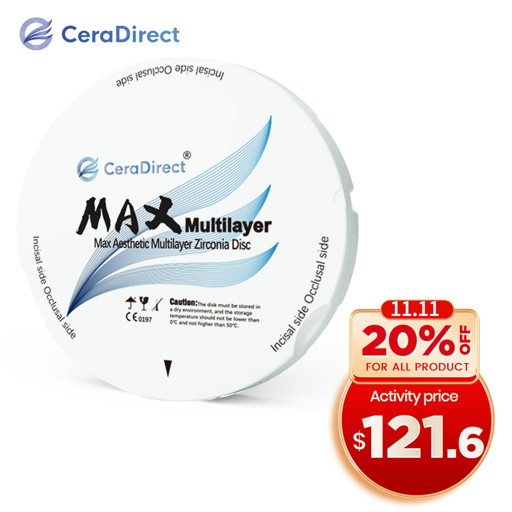 MAX—Multilayer Zirconia Disc Zirkonzahn System (95mm) 25mm，30mm