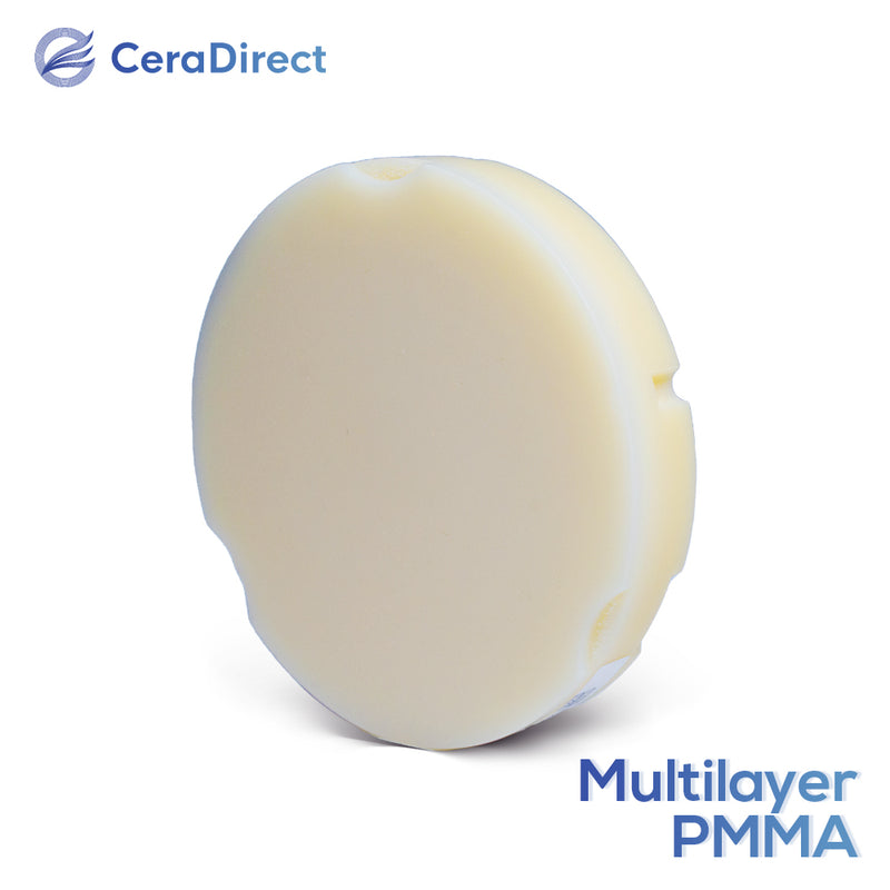 Bloque de PMMA multicapa: Zirkon zahn (95 mm) 12 mm-30 mm