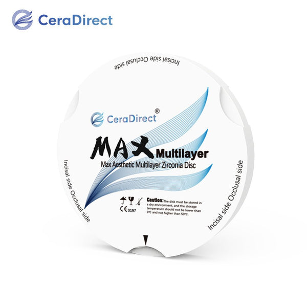 MAX—Multilayer Zirconia Disc Zirkonzahn System (95mm) 25mm，30mm - CeraDirect