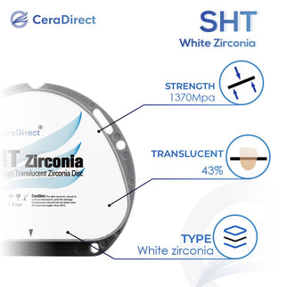 SHT— White Zirconia Disc AG System (71mm) - CeraDirect