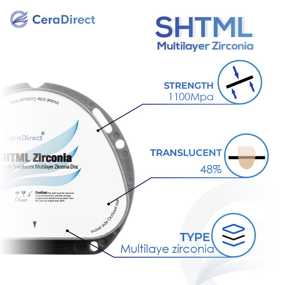 SHT+Multilayer— Multilayer Zirconia Disc AG System (71mm) - CeraDirect