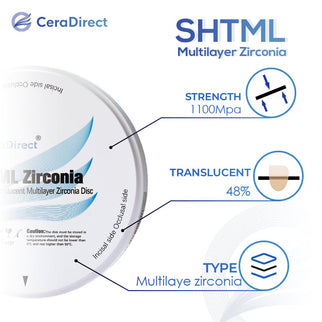 SHT+Multilayer—Multilayer Zirconia Disc Open System (98mm) - CeraDirect