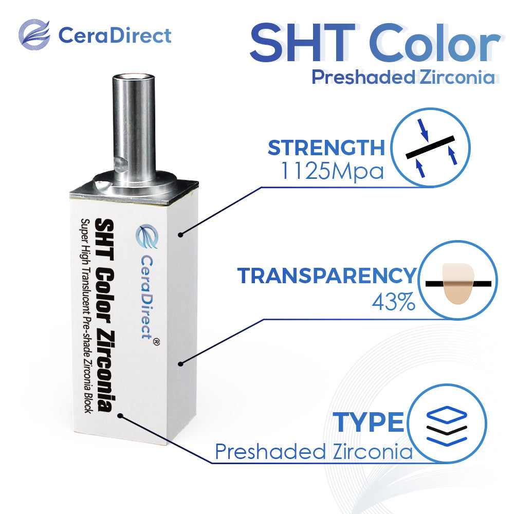 SHT Color Pre-shaded Zirconia Block Sirona System